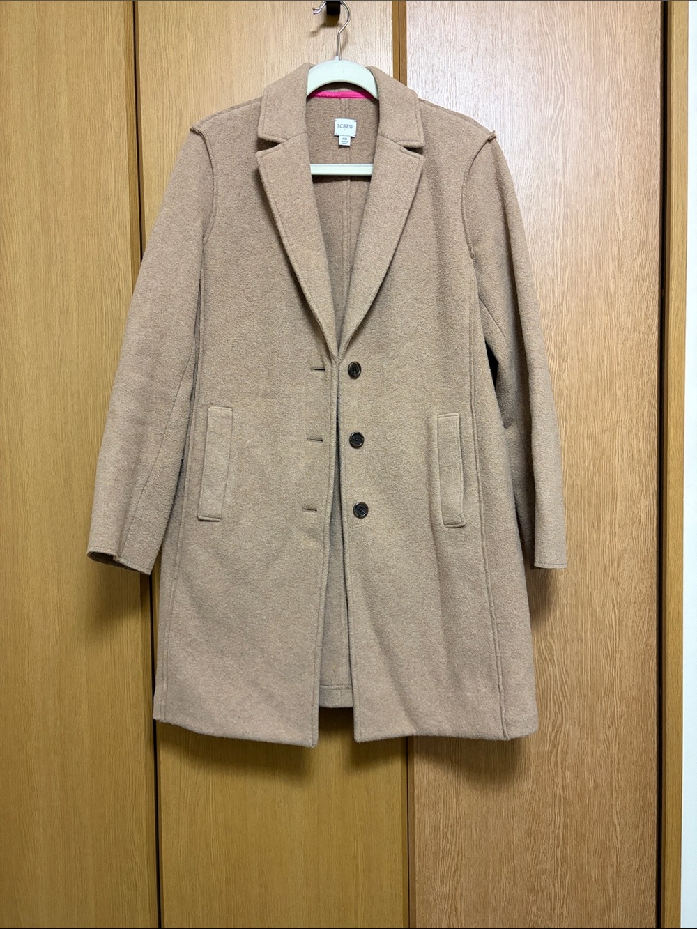 J. Crew Factory Women's Camel Tan Single-Breasted Pea Coat
